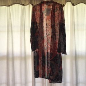 Floral duster kimono